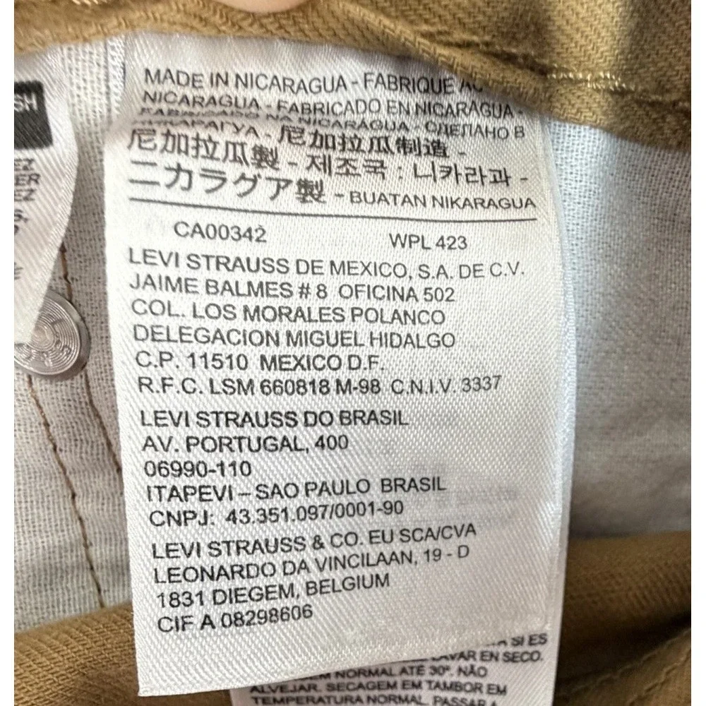 Levi's 505 Men's Regular‎ Fit Straight Leg Jeans Size 38x32 Brown Dark Tan Pants